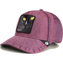 rote-gebogene-denim-kappe-snapback-katze-menace-rail-bird-the-showdown-the-farm-von-goorin-bros