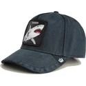 schwarze-gebogene-denim-snapback-kappe-hai-smurf-the-showdown-the-farm-von-goorin-bros