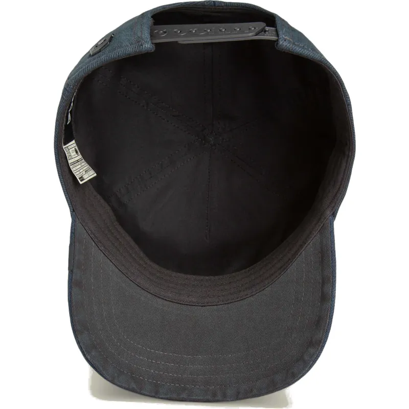 schwarze-gebogene-denim-snapback-kappe-hai-smurf-the-showdown-the-farm-von-goorin-bros