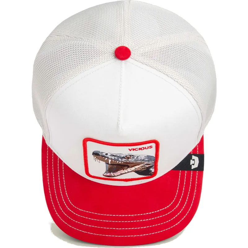 trucker-cap-weiss-und-rot-schlange-vicious-suede-snake-suede-truckers-the-farm-von-goorin-bros
