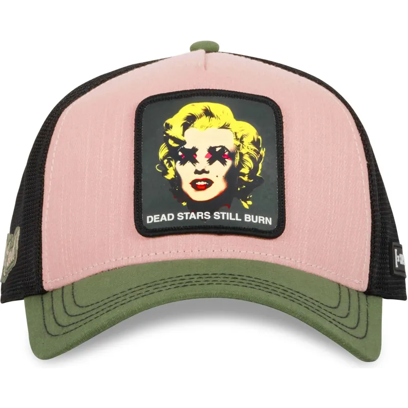 trucker-cap-mehrfarbig-marilyn-monroe-dead-stars-still-burn-art-dead-famous-von-capslab