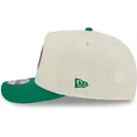 beige-und-grune-gebogene-snapback-kappe-9fifty-a-frame-precurved-hardwood-classics-der-boston-celtics-nba-von-new-era