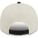 casquette-courbee-beige-et-noire-snapback-9fifty-a-frame-precurved-hardwood-classics-chicago-bulls-nba-new-era