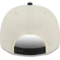 beige-und-schwarze-gebogene-snapback-kappe-9fifty-a-frame-precurved-hardwood-classics-der-detroit-pistons-nba-von-new-era