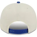beige-und-blaue-gebogene-snapback-kappe-9fifty-a-frame-precurved-hardwood-classics-von-golden-state-warriors-nba-von-new-era