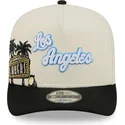 beige-und-schwarze-gebogene-snapback-kappe-9fifty-a-frame-precurved-hardwood-classics-der-los-angeles-lakers-nba-von-new-era