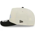 beige-und-schwarze-gebogene-snapback-kappe-9fifty-a-frame-precurved-hardwood-classics-der-los-angeles-lakers-nba-von-new-era