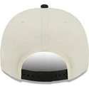 beige-und-schwarze-gebogene-snapback-kappe-9fifty-a-frame-precurved-hardwood-classics-der-los-angeles-lakers-nba-von-new-era