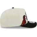 casquette-courbee-beige-et-noire-snapback-9fifty-a-frame-precurved-hardwood-classics-toronto-raptors-nba-new-era