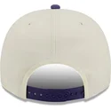 casquette-courbee-beige-et-violette-snapback-9fifty-a-frame-precurved-hardwood-classics-utah-jazz-nba-new-era
