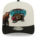 beige-und-schwarze-gebogene-snapback-kappe-9fifty-a-frame-precurved-hardwood-classics-der-vancouver-grizzlies-nba-von-new-era