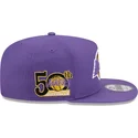 violette-flache-snapback-kappe-9fifty-a-frame-hardwood-classics-der-los-angeles-lakers-nba-von-new-era
