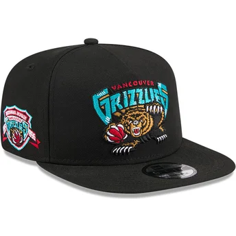 Casquette plate noire snapback 9FIFTY A Frame Hardwood Classics Vancouver Grizzlies NBA New Era