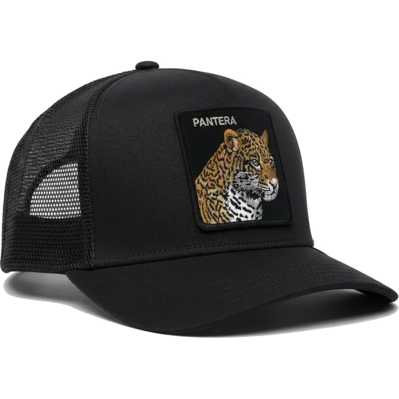 casquette-trucker-noire-leopard-pantera-the-farm-premium-goorin-bros