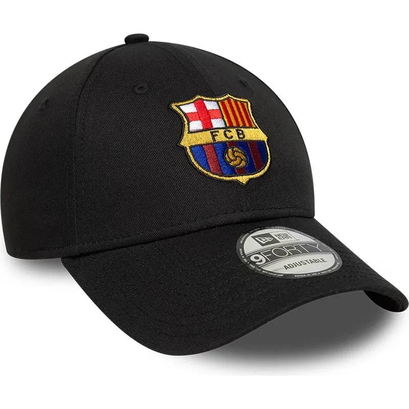 schwarze-verstellbare-curved-cap-von-fc-barcelona-laliga-9forty-core-von-new-era
