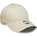 beige-verstellbare-curved-cap-fur-damen-des-fc-barcelona-laliga-9twenty-wordmark-von-new-era