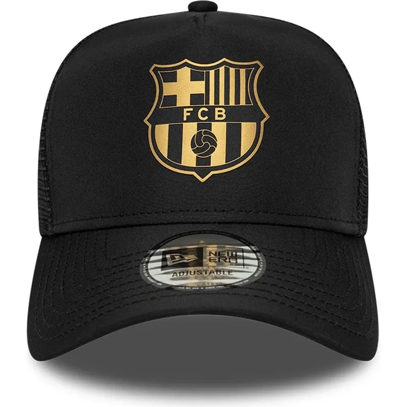 new-era-fc-barcelona-laliga-a-frame-gold-trucker-cap-schwarz