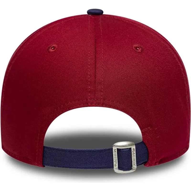 rote-und-blaue-verstellbare-curved-cap-von-fc-barcelona-laliga-9forty-contrast-von-new-era