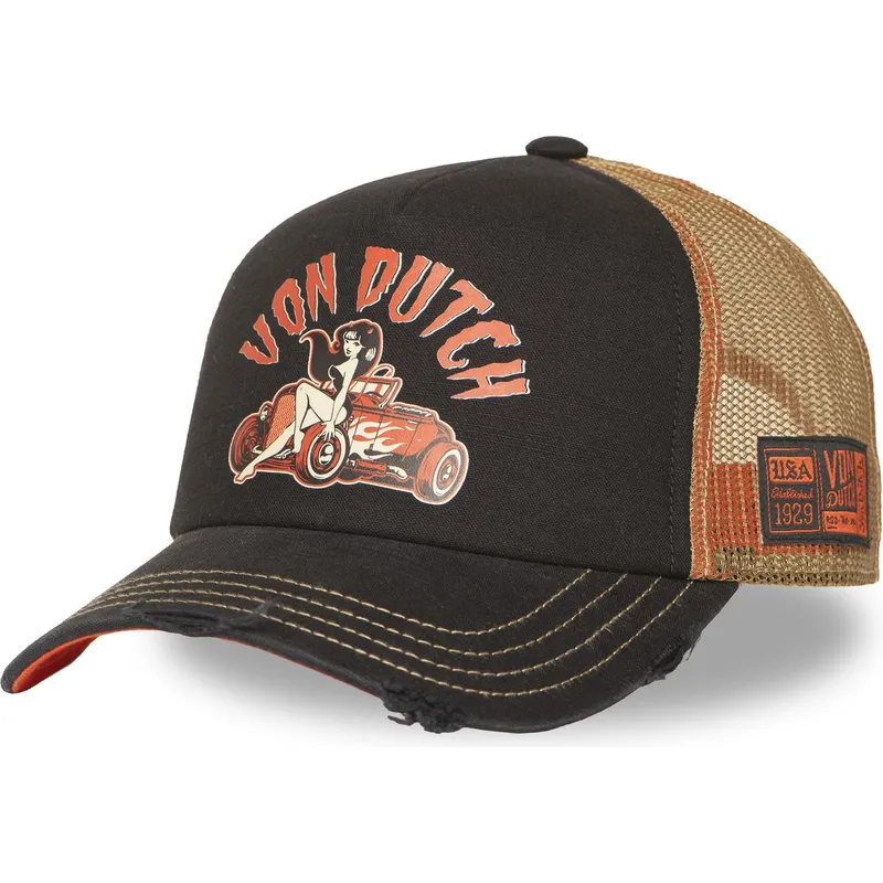 schwarze-und-beige-trucker-kappe-crew31-von-von-dutch schwarze-und-beige-trucker-kappe-crew31-von-von-dutch