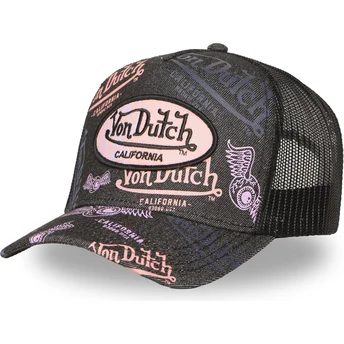 Mützen gebogen schwarz snapback CAFE07 von Von Dutch