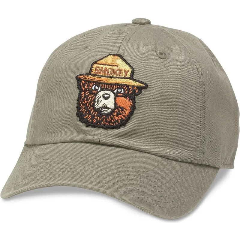 casquette-courbee-verte-ajustable-smokey-bear-ballpark-american-needle