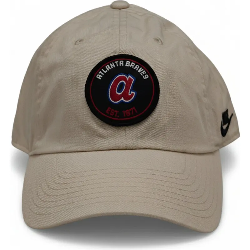 beige-verstellbare-curved-cap-club-unstructured-organic-cotton-der-atlanta-braves-mlb-von-nike beige-verstellbare-curved-cap-club-unstructured-organic-cotton-der-atlanta-braves-mlb-von-nike