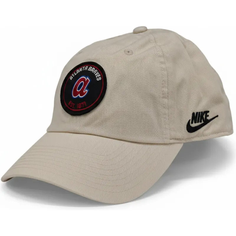 casquette-courbee-beige-ajustable-club-unstructured-organic-cotton-atlanta-braves-mlb-nike