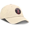 beige-verstellbare-curved-cap-club-unstructured-organic-cotton-der-boston-red-sox-mlb-von-nike