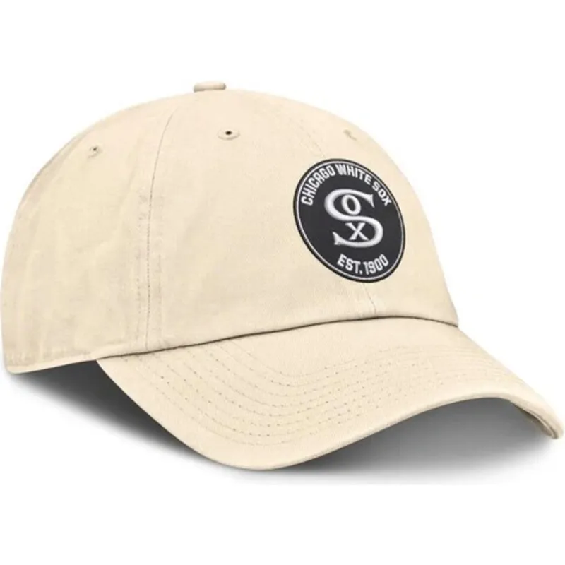 beige-verstellbare-curved-cap-club-unstructured-organic-cotton-der-chicago-white-sox-mlb-von-nike beige-verstellbare-curved-cap-club-unstructured-organic-cotton-der-chicago-white-sox-mlb-von-nike
