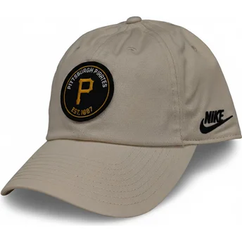 Mützen gebogen beige verstellbares band Club Unstructured Organic Cotton der Pittsburgh Pirates MLB von Nike