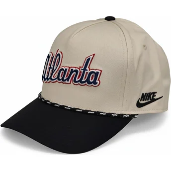 Mützen gebogen beige snapback Rise Structured der Atlanta Braves MLB von Nike