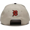 beige-und-schwarze-gebogene-snapback-kappe-rise-structured-der-detroit-tigers-mlb-von-nike