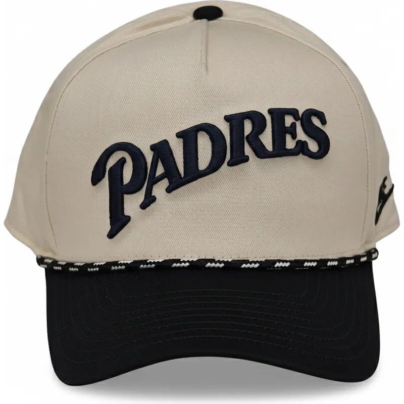 casquette-courbee-beige-et-noire-snapback-rise-structured-san-diego-padres-mlb-nike