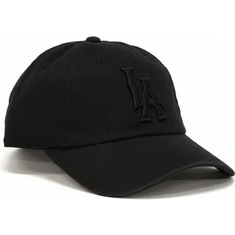 Casquette courbée noire ajustable avec logo noir Los Angeles Dodgers Ballpark American Needle