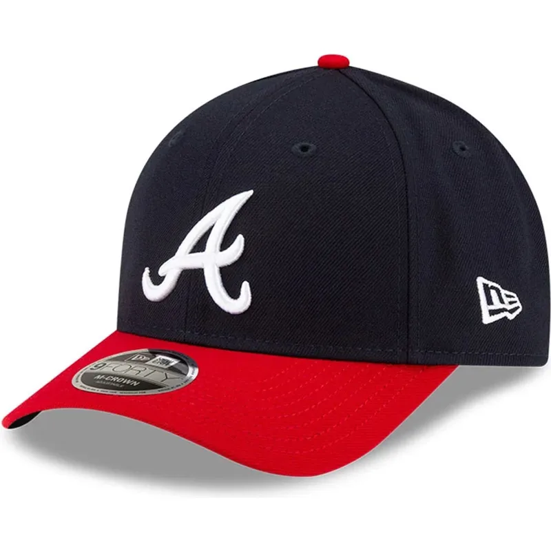 casquette-courbee-bleue-marine-et-rouge-snapback-9forty-m-crown-player-replica-atlanta-braves-mlb-new-era