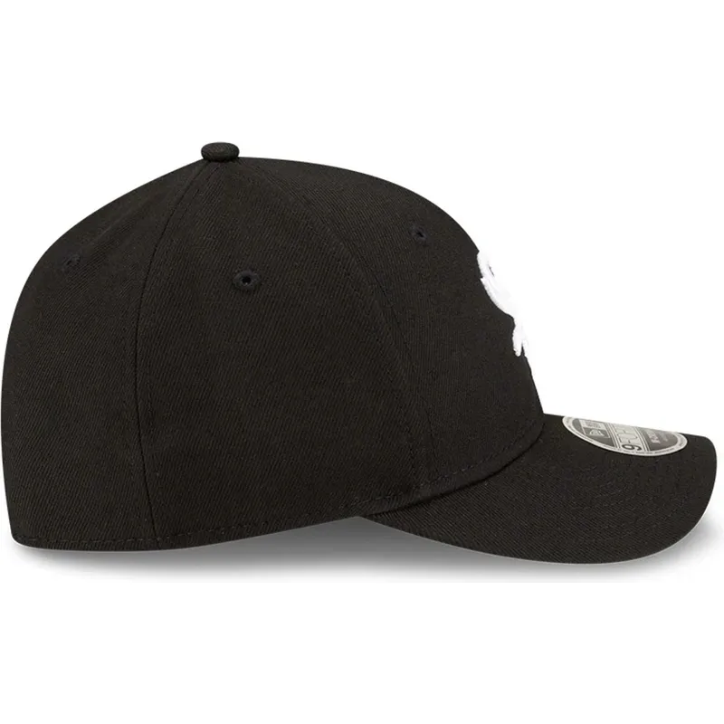 schwarze-gebogene-snapback-kappe-9forty-m-crown-player-replica-der-chicago-white-sox-mlb-von-new-era