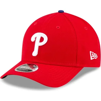 Mützen gebogen rot snapback 9FORTY M-Crown Player Replica der Philadelphia Phillies MLB von New Era