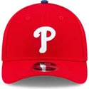 casquette-courbee-rouge-snapback-9forty-m-crown-player-replica-philadelphia-phillies-mlb-new-era