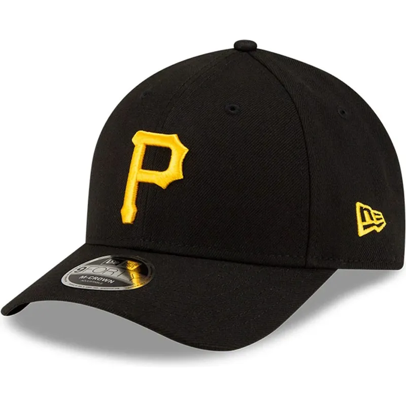schwarze-gebogene-snapback-kappe-9forty-m-crown-player-replica-der-pittsburgh-pirates-mlb-von-new-era schwarze-gebogene-snapback-kappe-9forty-m-crown-player-replica-der-pittsburgh-pirates-mlb-von-new-era