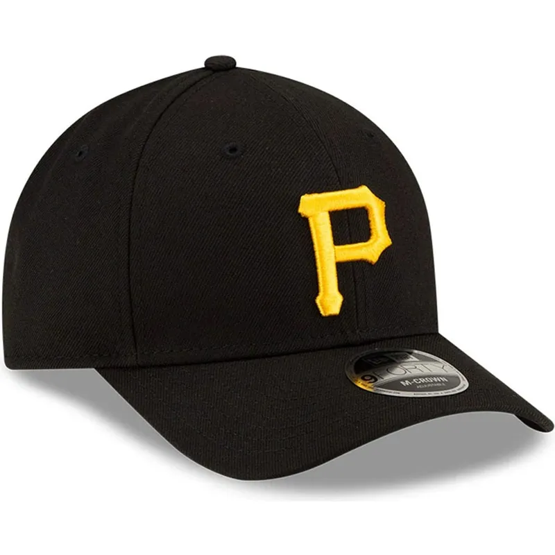 schwarze-gebogene-snapback-kappe-9forty-m-crown-player-replica-der-pittsburgh-pirates-mlb-von-new-era schwarze-gebogene-snapback-kappe-9forty-m-crown-player-replica-der-pittsburgh-pirates-mlb-von-new-era