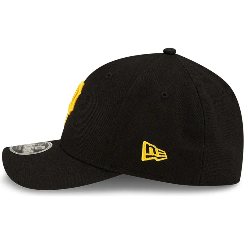 schwarze-gebogene-snapback-kappe-9forty-m-crown-player-replica-der-pittsburgh-pirates-mlb-von-new-era schwarze-gebogene-snapback-kappe-9forty-m-crown-player-replica-der-pittsburgh-pirates-mlb-von-new-era
