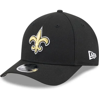 Mützen gebogen schwarz snapback 9FORTY M-Crown Team der New Orleans Saints NFL von New Era