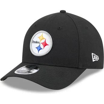 Mützen gebogen schwarz snapback 9FORTY M-Crown Team der Pittsburgh Steelers NFL von New Era