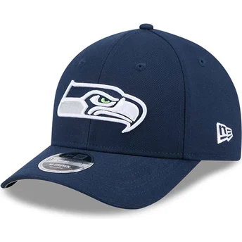 Mützen gebogen marineblau snapback 9FORTY M-Crown Team der Seattle Seahawks NFL von New Era