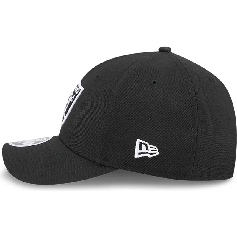 schwarze-gebogene-snapback-kappe-9forty-m-crown-team-der-las-vegas-raiders-nfl-von-new-era schwarze-gebogene-snapback-kappe-9forty-m-crown-team-der-las-vegas-raiders-nfl-von-new-era
