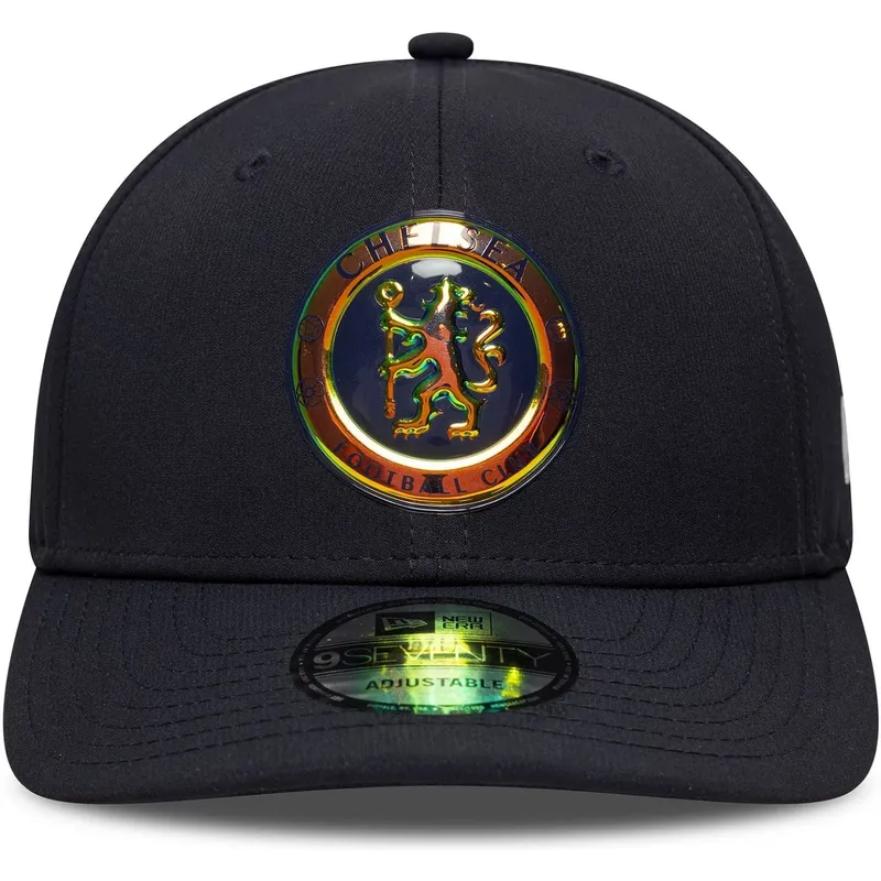 casquette-courbee-bleue-marine-snapback-9seventy-stretch-snap-iridiscent-chelsea-football-club-premier-league-new-era