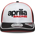 casquette-courbee-blanche-et-noire-snapback-9seventy-stretch-snap-aprilia-piaggio-new-era