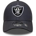 casquette-courbee-grise-ajustable-9forty-microfibre-las-vegas-raiders-nfl-new-era