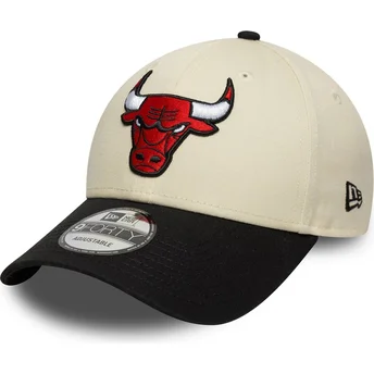 Mützen gebogen beige verstellbares band 9FORTY Colour Block der Chicago Bulls NBA von New Era