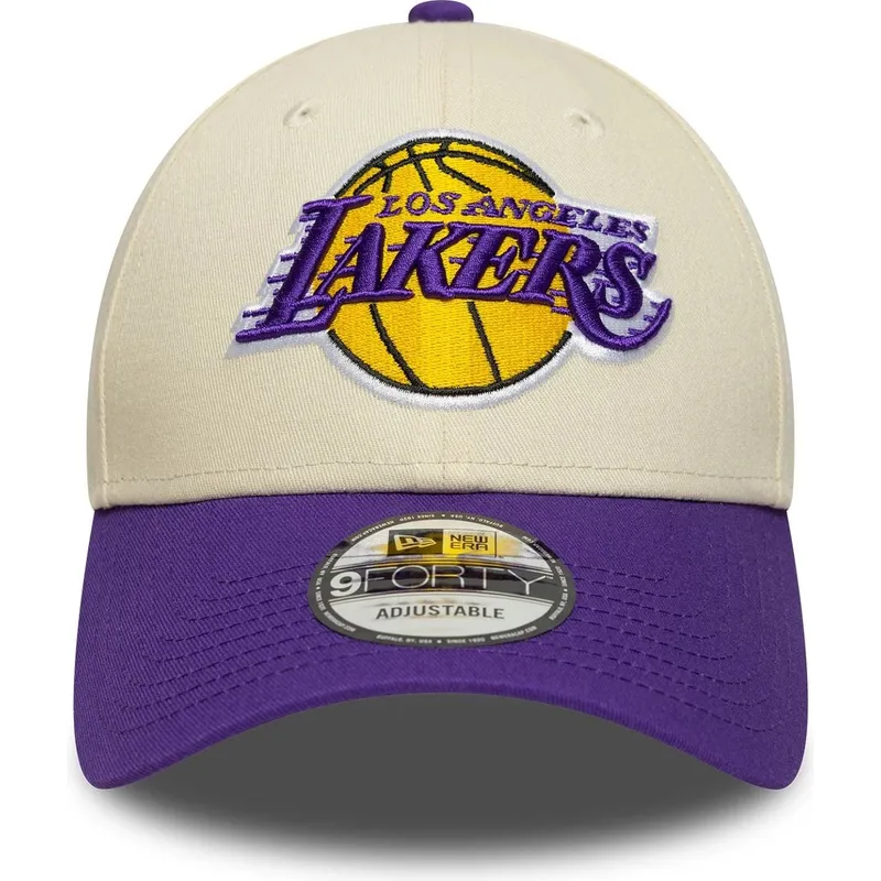 gebogene-beige-und-violette-verstellbare-kappe-9forty-colour-block-der-los-angeles-lakers-nba-von-new-era gebogene-beige-und-violette-verstellbare-kappe-9forty-colour-block-der-los-angeles-lakers-nba-von-new-era